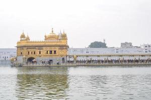 Beautiful view of Golden Temple - Harmandir Sahib in Amritsar, Punjab, India, Famous indian sikh landmark, Golden Temple, the main sanctuary of Sikhs in Amritsar, India photo