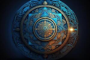 turquoise mandala, aesthetic photo