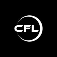 CFL letter logo design in illustration. Vector logo, calligraphy designs for logo, Poster, Invitation, etc.