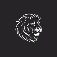 lion head simple modern logo vector