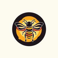 honey bee icon vector ,Health company logo , cartoon