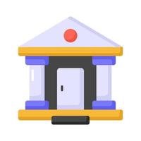 An icon of bank building in modern style, easy to use vector, premium design vector