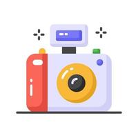 Camera vector design in modern and trendy style, photography device icon