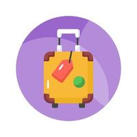 Carefully crafted icon design of luggage bag in trendy style, travel baggage vector customizable design