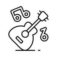 un cuerda musical instrumento vector diseño, prima icono de guitarra en moderno estilo