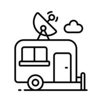 Modern vector of campervan, an editable icon of caravan in trendy style, self propelled vehicle