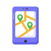 Mobile navigation vector design in modern style, easy to use icon