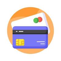 Atm card vector design in modern style, card for online payments and cash withdrawal