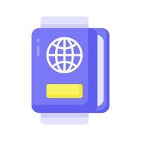 Carefully crafted vector design of passport in trendy style, premium icon easy to use
