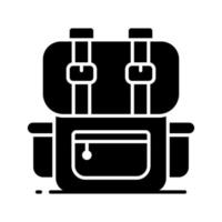 viaje mochila vector diseño, excursionismo bolso icono fácil a utilizar en web, móvil y todas presentación proyecto