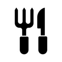 vector de tenedor y cuchillo demostración cocina utensilios, icono de cuchillería