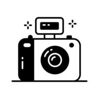 Camera vector design in modern and trendy style, photography device icon