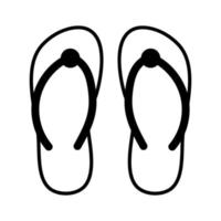 An icon of flip flops in modern style isolated on white background, editable vector