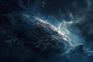 Deep and distant space, billion galaxies, beautiful space background, . photo