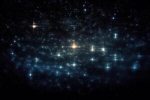 estrella camino, borroso movimiento de estrellas, bokeh desde estrellas en espacio, generativo ai. foto