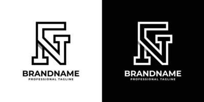 Letter NG Monogram Logo. Suitable for any business related with NG or GN initials. vector