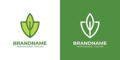 Leaf Shield Logo. Suitable for any business related to Leaf and Shield. vector