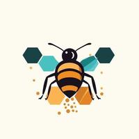 honey bee icon vector ,Health company logo , cartoon