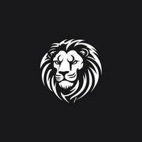 lion head simple modern logo vector