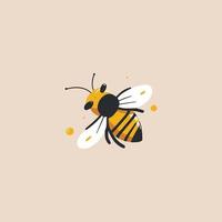 honey bee icon vector ,Health company logo , cartoon
