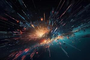 A jump in intergalactic and intertemporal space. photo