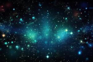 Beauty of deep space, nebula and colored stars with planets, . photo