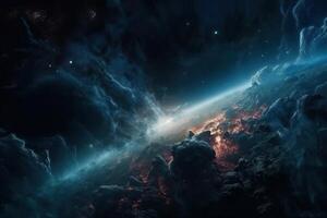 Deep and distant space, billion galaxies, beautiful space background, . photo