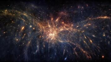 A planet is like a celestial body in deep space, . photo