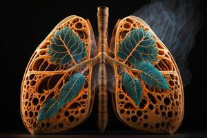 artificial Organo trasplante, pulmones. moderno médico tecnologías. ai generado. foto