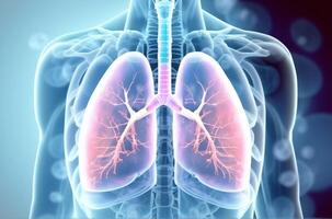 Artificial organ transplantation, lungs. Modern medical technologies. . photo