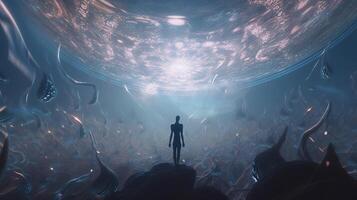 transcendent galaxy, digital art illustration, photo
