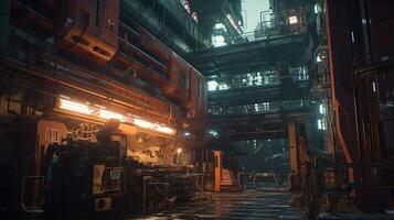 science fiction environment, digital art illustration, photo