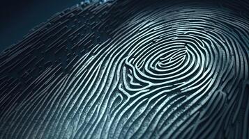 closeup fingerprint, digital art illustration, photo