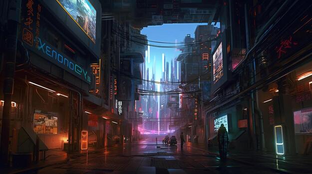 digital reality metaverse, digital art illustration, photo