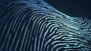 closeup fingerprint, digital art illustration, photo