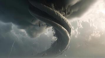 tornado, digital art illustration, photo