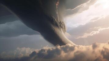 tornado, digital art illustration, photo