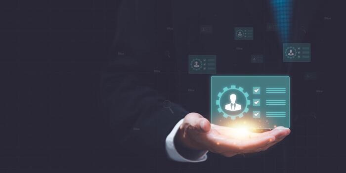 concept of business development with personnel ,Auditing and evaluating the quality and efficiency of personnel ,Evaluation of employees by rating ,Checklist with checkmarks and checkboxes photo