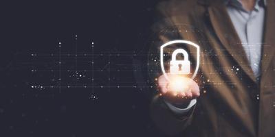 cybersecurity and privacy concept of data protection ,internet security , protecting privacy information ,cyber security online , digital security unlocking or encryption ,secure login authorization photo
