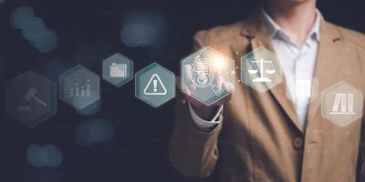 checkbox to conduct opinion and quality surveys or satisfaction , quality inspection ,Qualification for Measurement ,accountant auditing documents ,quality assessment management With a checklist photo