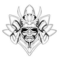 Samurai illustration art mascot logo vector