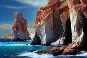 Mexico, Baja California Sur, Eroded rocks. photo