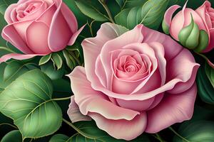 Background image of pink roses. photo