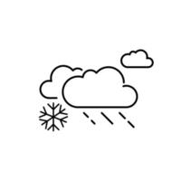 Rain, snow and cloud icon. Ecology and Environment-related line icon. Global Warming, Forest, Organic Farming, and more. vector