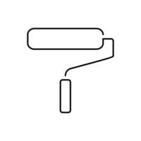 Paint roller icon. Vector web design and roller brush for build.