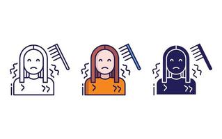 Hair Loss icon vector