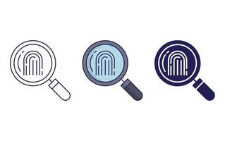 Search Fingerprint vector icon