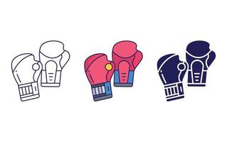 icono de vector de guantes de boxeo