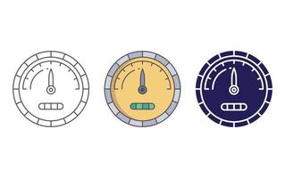 Speedometer vector icon