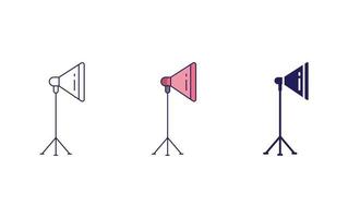 Outline Stand Light icon vector